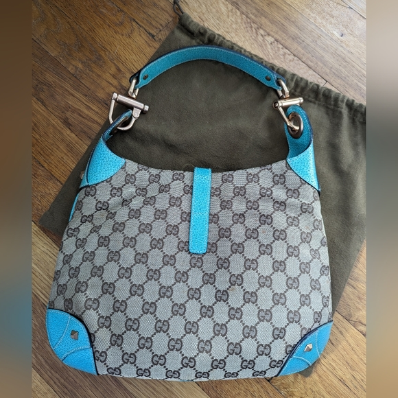 Gucci GG Jackie Shoulder Bag with Tiffany Blue trim - Picture 4 of 17